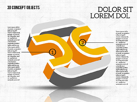 Oggetti concetto 3d, Slide 7, 02018, Forme — PoweredTemplate.com