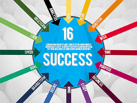 Étapes du concept de réussite, Diapositive 16, 02021, Schémas d'étapes — PoweredTemplate.com