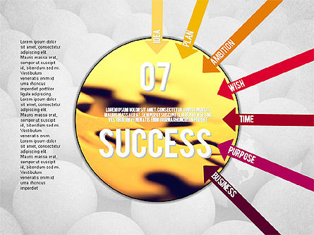 성공 개념을위한 단계, 슬라이드 7, 02021, 단계 도표 — PoweredTemplate.com
