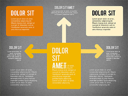 Frecce di direzione forme, Slide 10, 02022, Diagrammi di Processo — PoweredTemplate.com