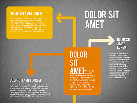 Formes de direction des flèches, Diapositive 11, 02022, Schémas de procédés — PoweredTemplate.com