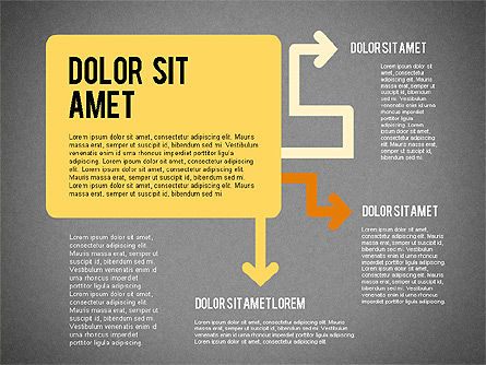 Frecce di direzione forme, Slide 13, 02022, Diagrammi di Processo — PoweredTemplate.com