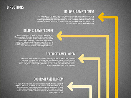 Bentuk Arah Panah, Slide 15, 02022, Diagram Proses — PoweredTemplate.com