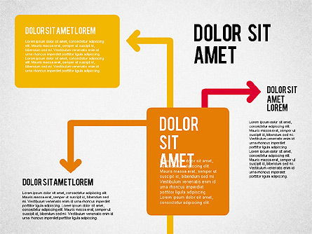 Formes de direction des flèches, Diapositive 3, 02022, Schémas de procédés — PoweredTemplate.com