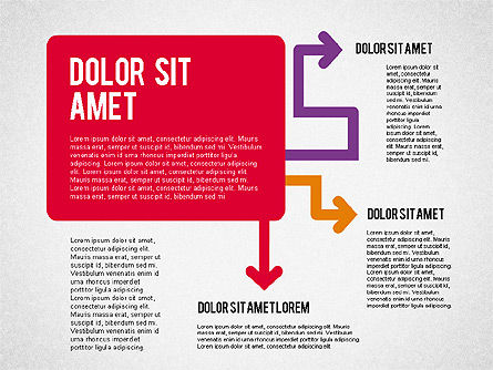 Formes de direction des flèches, Diapositive 5, 02022, Schémas de procédés — PoweredTemplate.com