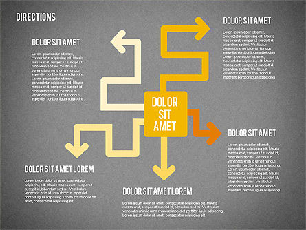Frecce di direzione forme, Slide 9, 02022, Diagrammi di Processo — PoweredTemplate.com