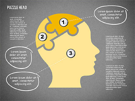 Puzzle Head, Slide 15, 02023, Puzzle Diagrams — PoweredTemplate.com