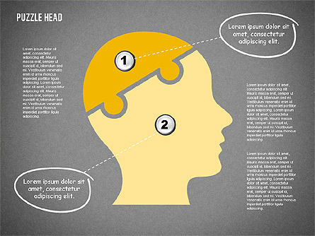 Puzzle Head, Slide 16, 02023, Puzzle Diagrams — PoweredTemplate.com
