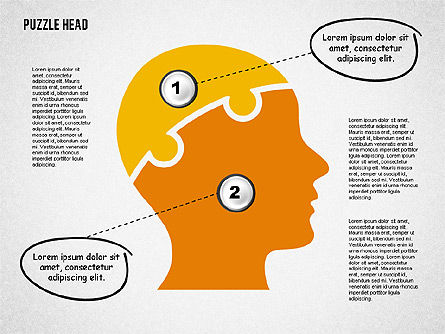 Puzzle Head, Slide 2, 02023, Puzzle Diagrams — PoweredTemplate.com