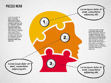Puzzle Head, Slide 3, 02023, Puzzle Diagrams — PoweredTemplate.com
