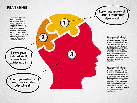 Tête de puzzle, Diapositive 7, 02023, Schémas puzzle — PoweredTemplate.com
