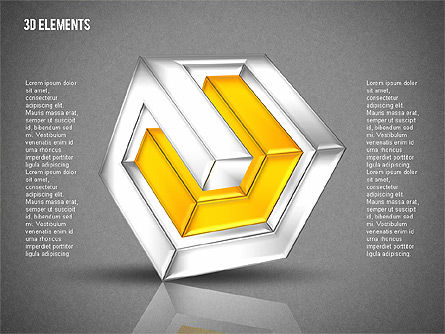 Formas del rompecabezas de los cubos 3D, Diapositiva 12, 02024, Formas — PoweredTemplate.com