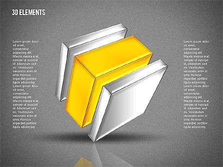 3d cubes formes de puzzle, Diapositive 13, 02024, Formes — PoweredTemplate.com