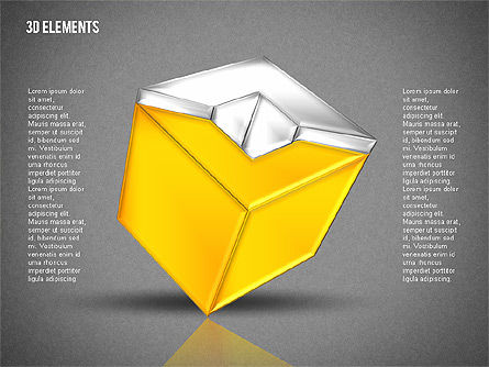 3D-kubussen puzzel vormen, Dia 14, 02024, Figuren — PoweredTemplate.com