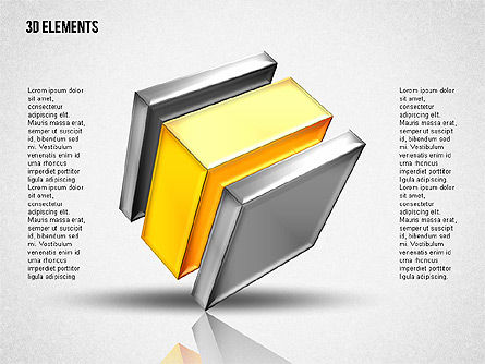 3d cubes formes de puzzle, Diapositive 5, 02024, Formes — PoweredTemplate.com