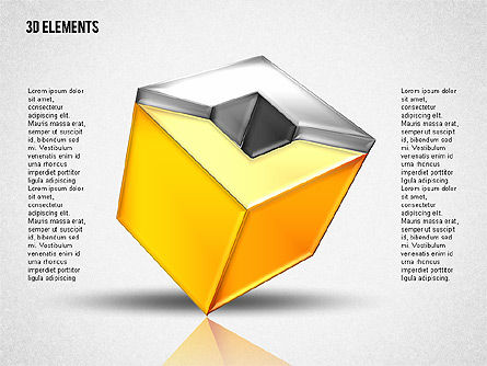 Formas del rompecabezas de los cubos 3D, Diapositiva 6, 02024, Formas — PoweredTemplate.com