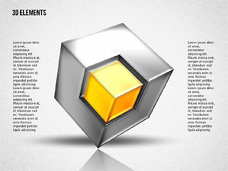 Formas del rompecabezas de los cubos 3D, Diapositiva 7, 02024, Formas — PoweredTemplate.com