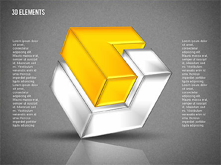 Formas del rompecabezas de los cubos 3D, Diapositiva 9, 02024, Formas — PoweredTemplate.com
