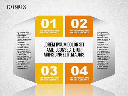 Ribbon Origami Stil Stufen, PowerPoint-Vorlage, 02026, Ablaufdiagramme — PoweredTemplate.com