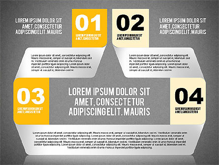 Cinta Estilo Origami Etapas, Diapositiva 14, 02026, Diagramas de la etapa — PoweredTemplate.com