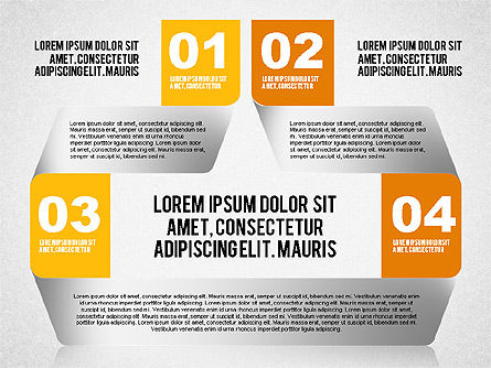 Cinta Estilo Origami Etapas, Diapositiva 6, 02026, Diagramas de la etapa — PoweredTemplate.com