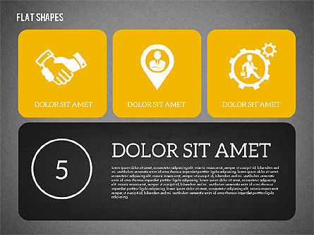Presentación con formas planas, Diapositiva 13, 02027, Plantillas de presentación — PoweredTemplate.com