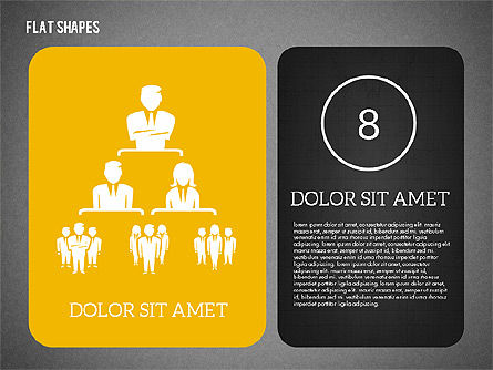 Présentation avec des formes plates, Diapositive 16, 02027, Modèles de présentations — PoweredTemplate.com