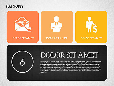 Presentación con formas planas, Diapositiva 6, 02027, Plantillas de presentación — PoweredTemplate.com