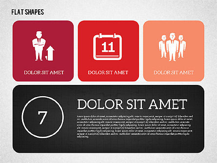 Presentación con formas planas, Diapositiva 7, 02027, Plantillas de presentación — PoweredTemplate.com