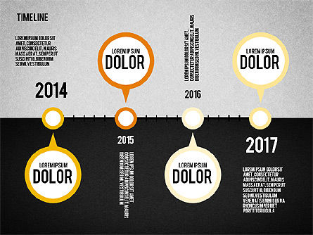 Timeline with Pins, Slide 12, 02028, Timelines & Calendars — PoweredTemplate.com