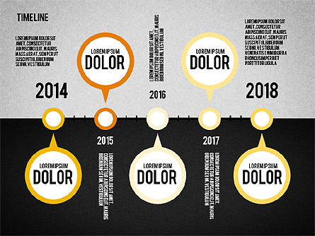 Timeline with Pins, Slide 13, 02028, Timelines & Calendars — PoweredTemplate.com