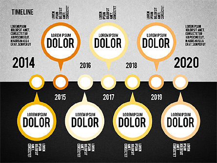 Timeline with Pins, Slide 15, 02028, Timelines & Calendars — PoweredTemplate.com