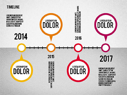Timeline with Pins, Slide 4, 02028, Timelines & Calendars — PoweredTemplate.com