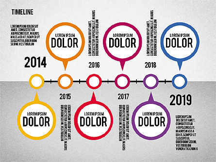 Timeline with Pins, Slide 6, 02028, Timelines & Calendars — PoweredTemplate.com