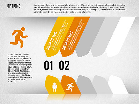 Opciones de agenda inclinada, Diapositiva 2, 02029, Diagramas de la etapa — PoweredTemplate.com