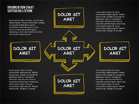 Modèle de diagramme de processus en style croquis, Diapositive 14, 02031, Schémas de procédés — PoweredTemplate.com