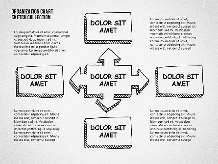 Plantilla de gráfico de proceso en estilo de bosquejo, Diapositiva 6, 02031, Diagramas de proceso — PoweredTemplate.com