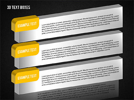 Collection de boîtes de texte 3D, Diapositive 15, 02033, Boîtes de texte — PoweredTemplate.com