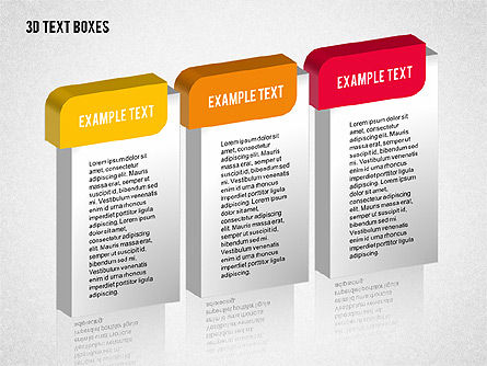 3D Text Boxes Collection, Slide 3, 02033, Text Boxes — PoweredTemplate.com