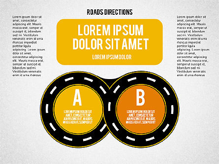 Formas de horquillas de carretera, Diapositiva 2, 02034, Formas — PoweredTemplate.com