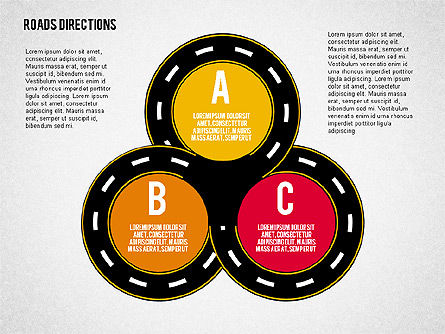 Formas de horquillas de carretera, Diapositiva 3, 02034, Formas — PoweredTemplate.com