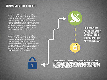 Concepto de comunicación en diseño plano, Diapositiva 12, 02039, Plantillas de presentación — PoweredTemplate.com