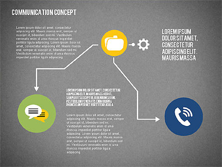 フラットデザインにおけるコミュニケーションのコンセプト, スライド 13, 02039, プレゼンテーションテンプレート — PoweredTemplate.com