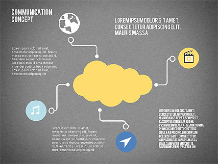 Concepto de comunicación en diseño plano, Diapositiva 14, 02039, Plantillas de presentación — PoweredTemplate.com