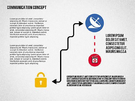 Concetto di comunicazione in design piatto, Slide 4, 02039, Modelli Presentazione — PoweredTemplate.com
