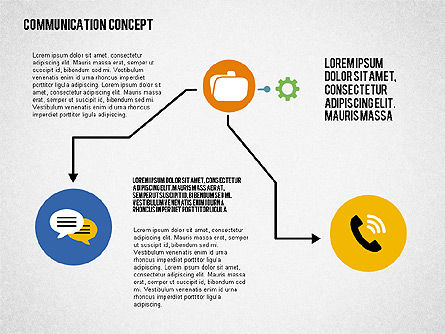 Concepto de comunicación en diseño plano, Diapositiva 5, 02039, Plantillas de presentación — PoweredTemplate.com