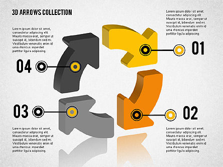 Cycling Arrows Shapes, Slide 5, 02040, Shapes — PoweredTemplate.com