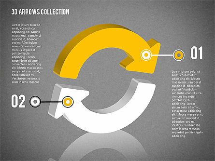 Cycling Arrows Shapes, Slide 9, 02040, Shapes — PoweredTemplate.com