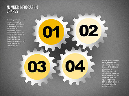 Shapes with Numbers, Slide 13, 02041, Shapes — PoweredTemplate.com