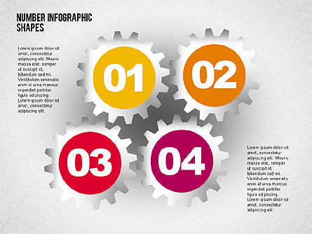 Shapes with Numbers, Slide 5, 02041, Shapes — PoweredTemplate.com